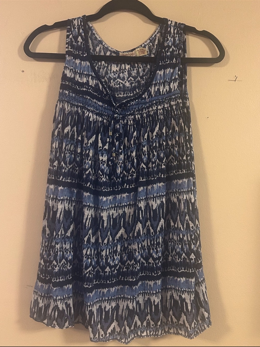 Faded Glory - Sleeveless Blue Patterned Women’s Dress